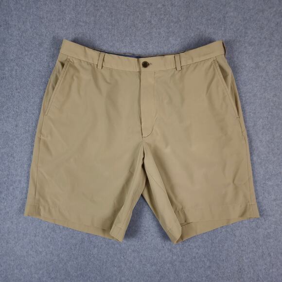 Brooks Brothers Shorts Mens Size 38 Flat Front Chino Golf Tan Khaki - Picture 1 of 15